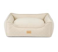 Lous Orthopaedic Dog Bed, Joint-friendly Premium Dog Cushion, Extra Soft, Removable & Washable Cover, Non-Slip, For Small, Medium & Large Dogs (Beige, Approx. L 70 x 60 x 30 cm)