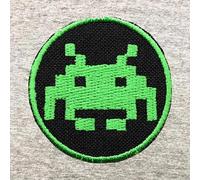 Lousãtextil Embroidered Patch - Space Invaders (Green)