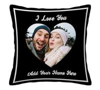 Lousrion Custom Photo Pillow Cover - Personalized Throw Pillowcase for Memorial Photos - Great for Birthdays, Christmas, Anniversaries, Mother’s/Father’s Day