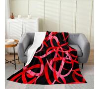 Loussiesd Abstract Art Fleece Throw Blanket Abstract Swirling Ribbons Flannel Blanket Plush Fuzzy Geometric Lines for Bed Couch Chair Living Room Baby 30x40Inch Bedroom Decor