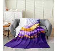 Loussiesd Abstract Marble Plush Throw Blanket Luxury Marbling Texture Flannel Blanket Single 50x60Inch Abstract Art All Season for Couch Bed Sofa Bedroom Decor