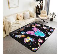 Loussiesd Baseball Area Rug 100 * 150cm Personalized Initial V Decor Carpet for Kids Teens Adults Baseball Sports Indoor Floor Mat Gaming Sports All Season Soft