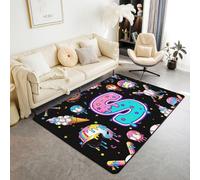 Loussiesd Baseball Area Rug 150 * 200cm Personalized Initial S Decor Carpet for Kids Teens Adults Baseball Sports Indoor Floor Mat Gaming Sports All Season Soft