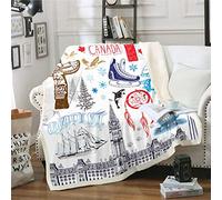 Loussiesd Big Ben Fuzzy Blanket Boho Dreamcatcher Fleece Blanket for Chair Sofa Couch Famous Cityscape Decor Sherpa Blanket Canadian Style Winter Plush Throw Blanket Baby 30"x40"