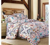 Loussiesd Bohemian Duvet Cover Set Super King Exotic Bedding Set Lightweight Aztec Reversible Bedspread Cover Luxury Microfiber Comforter Cover with 2 Pillow Shams, 3 Pcs Boho Bedroom Decor