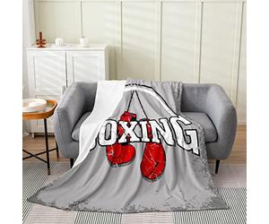 Loussiesd Boxing Flannel Fleece Throw Blanket Kids Boxing Sports Fuzzy Blanket For Bed Sofa All Season Competitive Game Bed Blanket Breathable Plush Blanket Decor 40x50 Inch4