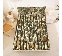 Loussiesd Camo Fitted Sheet with 2 Pillowcases King Size Black Green Camouflage Bed Sheets Set 16" Deep Pocket Girls Military Style Bedding Teens Bedroom Decor Breathable Soft Lightweight Microfiber