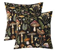 Loussiesd Cartoon Mushrooms Pillow Covers Home Decor 45x45cm Cute Mushroom Reversible Throw Pillow Covers Girls Children Kawaii Fungus Square Cushion Covers Set of 2 Set Wild Mushroom Stuff
