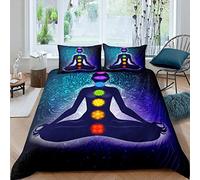 Loussiesd Chakra Comforter Cover Zen Spiritual Bedding Set for Boys Girls Children Boho Mandala Duvet Cover Stain Resistant Bohemian Mandala Style Bedspread Cover King Size Quilt Cover 3Pcs