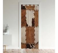 Loussiesd Cow Fur Door Curtain for Doorway Privacy 132x203cm Cowhide Decorative Door Curtain for Doorway Privacy Home Decor Farmhouse Western Farm Animal Skin Plaid Grid Cowboy Window Treatments