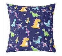Loussiesd Cute Dinosaur Throw Pillow Covers 1 Pcs Cartoon Dinosaur Decorative Pillowcase Wild Animal Cushion Covers for Sofa Couch Bed Rocket Universe Planets Cushion Case Home Decor 60x60cm
