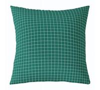 Loussiesd Dark Green Grid Throw Pillow Covers 1 Pcs Buffalo Plaid Checkered Cushion Covers White Lines Pillow Case for Couch Sofa Cushion Case Kids Boys Girls Bedroom Decor 55x55cm