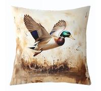Loussiesd Duck Throw Pillow Covers 1 Pcs Camo Duck Hunting Cushion Covers Mallard Ducks Pillow Case for Couch Sofa Wild Animals Cushion Case Kids Boys Girls Bedroom Decor 40x40cm