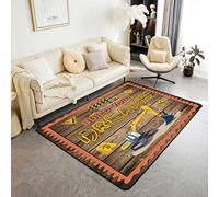 Loussiesd Excavator Decorative Carpet Area Rug Construction Vehicles Wooden Living Room Rugs for Kids Decor Equipment Trucks Accent Rug Microfiber Cartoon Car Decorative Rug 100 * 150cm