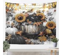 Loussiesd Fall Pumpkin Tapestry Autumn Wall Art Pumpkin Maple Leaf Wall Hanging Blanket For Living Room Bedroom Hummingbird Home Decor Large 58x79 Inch Pink