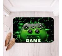 Loussiesd Gamer Bath Rugs Gaming Bathroom Rugs For Kids Teens Lightnings Video Game Gaming Bath Mats for Bathroom Ultra Soft Green Gamepad Doormats Floor Mat Gaming 20x32 Inch