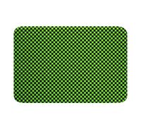 Loussiesd Green Black Plaid Bathroom Rugs Grid Checkered Bath Mats Microfiber Classic Buffalo Bathroom Accessories Floor Doormats Non-Slip 20x32Inch Soft