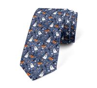 Loussiesd Halloween Themed Men's Ties 145x8cm Cute Ghost Bat Men's Novelty Neckties Spider Web Pumpkin Lantern Funny Ties Outer Space Galaxy Tie for Business Wedding Party Formal Fashion Teens Boys