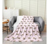 Loussiesd Leopard Kids Throw Blanket Baby 30x40Inch Cheetah Print Plush Throw Blanket Pink Sherpa Blanket for Kids Boys Girls Bedroom Animal Decor Safari Microfiber Ultra Soft Breathable