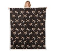 Loussiesd Leopard Throw Blanket All Season Cheetah Print Plush Throw Blanket Light Black Kids Baby 30x40Inch Bedclothes Animal Bedroom Decor Safari Breathable Soft Lightweight