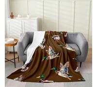 Loussiesd Mallard Duck Flannel Blanket Plush Fuzzy Rustic Fall Farm Fleece Throw Blanket for Boys Girls Hunting Fishing Theme Plush Lightweight Sofa Throw 40x50Inch for Bed Couch Chair Living Room