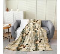 Loussiesd Mallard Fleece Throw Blanket Wild Duck Flannel Blanket Plush Fuzzy Farmhouse Theme for Bed Couch Chair Living Room 40x50Inch Bedroom Decor
