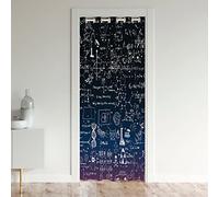 Loussiesd Math Equation Privacy Heat Blocking Blackout Door Curtain Chemical Formula Door Curtain for Doorway Privacy Experiment Room Darkening Curtain Drape for Doors Windows106x203cm 1 Panel