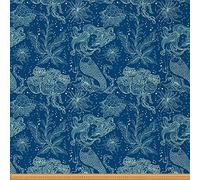 Loussiesd Mermaid Upholstery Fabric for Chairs,Ocean Life Sea Animal Fabric by The Yard,Marine Plants and Seaweed Fabric for Upholstery and Home DIY Projects,1 Yard,(L92*W150cm) Blue
