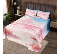 Loussiesd Ocean Bedspread King Size Hawaiian Beach Coverlet Set Summer Holiday Vacation Bedspread Coverlet for All Season With 2 Pillowcases Marine Life Sea Microfiber Lightweight Nautical