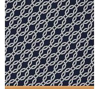 Loussiesd Ocean Sailor Knot Outdoor Fabric by The Yard,Nautical Sea Adventure Upholstery Fabric for Chairs,Marine Geometric Fabric for DIY Projects,1 Yard,(L92*W150cm) Navy Blue