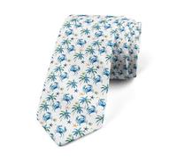 Loussiesd Palm Tree Men's Ties 145x8cm Crab Beach Animal Men's Novelty Neckties Palm Leaf Funny Ties for Men Gift Hawaiian Tropical Island Slim Skinny Ties