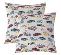 Loussiesd Race Car Cushion Covers Speed Sports Car Throw Pillow Covers for Kids Boys Girls Racing Pillow Covers for Home Sofa Bed Couch Extreme Sport Pillowcases, 45x45cm Set of 2