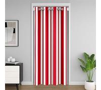 Loussiesd Red White Stripes Blackout Curtains Window,Geometric Abstract Treatments Doorway Curtain Room Darkening,Modern Striped Art Blackout Curtains for Doors with Windows 106x203cm
