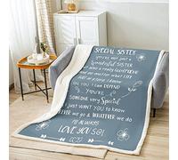 Loussiesd Sister Fleece Throw Blanket Birthday Gifts Plush Blankets and Throws for Sister Soft Lightweight Fuzzy Blanket for Bed Sofa Baby 30x40 Inch