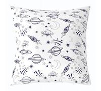 Loussiesd Solar System Throw Pillow Covers 1 Pcs Outer Space Cushion Case Universe Planets Decor Pillowcase Galaxy Indoor Outdoor Blue White Super Soft 60x60cm