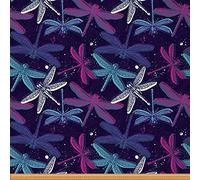 Loussiesd Upholstery Dragonfly Fabric for Chairs,Natural Ornamental Dragonfly Outdoor Fabric by The Yard,Wild Animal Fabric for Upholstery and Home DIY Projects,2 Yard,(L184*W150cm) Colorful