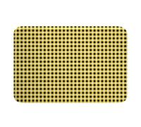 Loussiesd Yellow Black Plaid Bathroom Rugs Microfiber 16x24Inch Grid Checkered Bath Mats Non-Slip Classic Buffalo Bathroom Accessories Floor Doormats Soft Door Mat