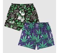 Lousy Livin 2 Pack Boxers Outer Space & Weedy Underwear Organic Cotton New