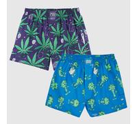 Lousy Livin 2 Pack Boxershorts "Weedy & Bro" Underwear Hemp Broccoli