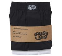 Lousy Livin Boxer Shorts Lousy Plain 2 Pack Black/White Underpants Underwear