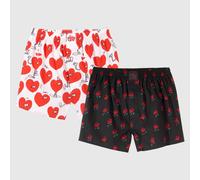 Lousy Livin Boxer Shorts Rose & Valentines 2 Pack Romantic Hearts Roses Love 2er