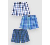 Lousy Livin Checkered 3Pack Boxershorts port blue M