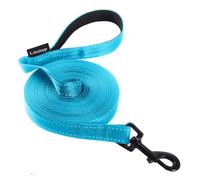 Loutep Reflective Training Lead for Dogs 3m 5m 10m 15m 20m 25m 30m Strong Nylon Rope Extra Long Line Dog Lead Leash with Padded Handle for Large Medium Small Puppy Recall Pet Walking Obedience