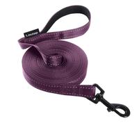 Loutep Reflective Training Lead for Dogs 3m 5m 10m 15m 20m 25m 30m Strong Nylon Rope Extra Long Line Dog Lead Leash with Padded Handle for Large Medium Small Puppy Recall Pet Walking Obedience