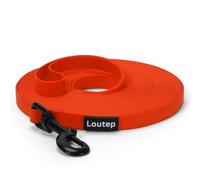 Loutep Waterproof Biothane Long Line 3m 5m 10m 15 Metre 20m Recall Rubber Dogs Leash Leads Extra Long Line Dog Lead For Puppy Small Medium Large Dogs House Camping Training