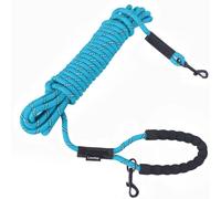 Loutep waterproof Biothane long line dog training rope extra strong indoor house long line training dog rope 10ft 16ft 30ft 50ft 100ft rubber rope for large medium small puppy.