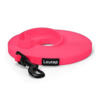 Loutep Waterproof Dog Leash 5ft, 10ft, 16ft, 30ft, 50ft PVC Recall Long Line Dog Leash Beach Swimming Tracking Training Dogs Lead for Pet, Medium and Large Dogs