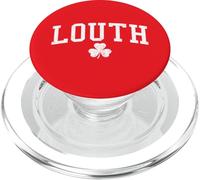 Louth Ireland St Patricks Day Retro Distressed Shamrock PopSockets PopGrip for MagSafe
