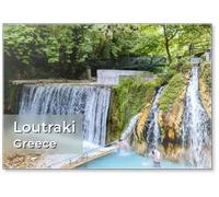 Loutra Pozar Thermal Baths and Hot Springs in Nature in Loutraki near Edessa in Macedonia, Greece, Fridge Magnet