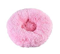 Louttary 1 PCS Super Soft Pet Bed Pink Cotton Kennel Dog Round Cats Winter Warm Sleeping Bag Long Plush Puppy Cushion